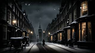 Snowy London Street  Victorian London  Snow Ambience  Ambient Winter Scene  Dickens England [upl. by Denton]