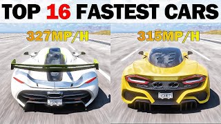 TOP 16 FASTEST CARS IN FORZA HORIZON 5 300MPH [upl. by Aivirt]