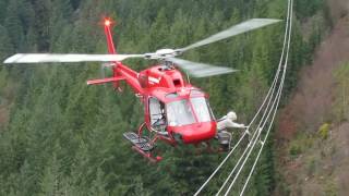 Platform Powerline Work with Blackcomb Helicopters [upl. by Cuda]