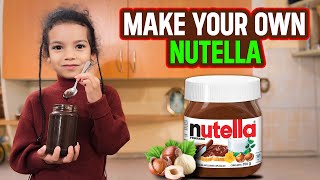 Homemade Nutella with hazelnuts easy recipe Nutella recipe at home The Brigy Family [upl. by Willet]