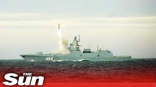 Russia test fires Zircon hypersonic missiles in Barents Sea [upl. by Hepsiba]