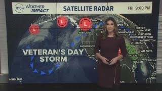 Extended Weather  Veterans Day storm [upl. by Lyrrad]