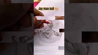 kali mata drawing easy 🙏❤️shorts trending art kali maa [upl. by Kolnick]