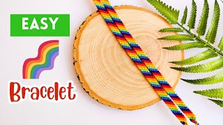 HOW TO MAKE COLORFUL RAINBOW BRACELET  DIY  LGBT BRACELET [upl. by Dray]