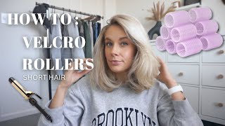 HOW TO Velcro Rollers on Short Hair  2 ways [upl. by Virendra77]