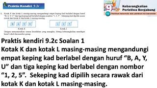 Praktis Kendiri 92c No 1 Matematik Tingkatan 4 Bab 9  Kebarangkalian peristiwa bergabung  Maths [upl. by Hpseoj]