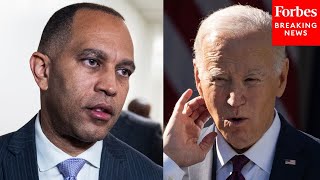 Hakeem Jeffries Asked Point Blank If Biden Is A Liability For Vulnerable House Democrats In Election [upl. by Chancey]