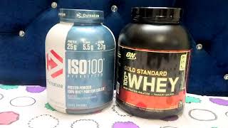 Dymatize ISO 100 vs ON Gold Standard Whey [upl. by Merrow]