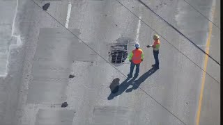 Lanes closed on US 175 at Loop 12 because of hole in bridge officials say [upl. by Norrad]