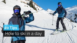 How to Ski in a Day  20 Tips [upl. by Barrada40]