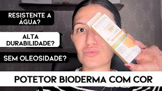 PROTETOR SOLAR COM COR PARA PELE OLEOSA  RESISTENTE A ÁGUA  PHOTODERM COVER TOUSH BIODERMA [upl. by Yelwah]