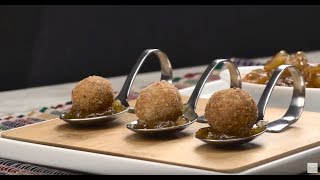 Receita de CROQUETES DE ALHEIRA COM CEBOLA CARAMELIZADA [upl. by Irbmac]