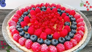 tarte fruits rouges créme pâtissièrered fruit tart with pastry cream [upl. by Arvell]