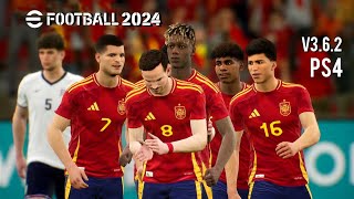 eFootball 2024  Spain vs England  Gameplay v362 PS4 [upl. by Avehsile]