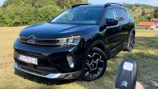 New CITROEN C5 Aircross Shine 2023  FIRST LOOK amp visual REVIEW BlueHDi 130 HP [upl. by Ahseiat396]