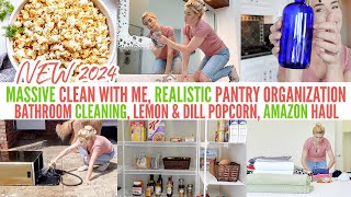 2024 MASSIVE CLEAN WITH ME  REALISTIC PANTRY ORGANIZATION  SPRING BATHROOM CLEANING  Love Meg 20 [upl. by Evonne502]