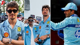 Charlers Leclerc and Carlos Sainz in Ferrari Blue at the MiamiGP  Behind the scenes [upl. by Asirral]