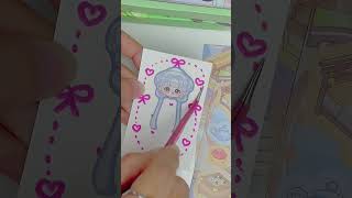 ASMR 🎀 decorating with stickers ep160 asmr sticker paperplay journal shorts hìnhdán [upl. by Anavoig]