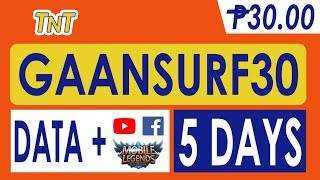 How to Register TNT GAANSURF30  30 Pesos Promo for 5 Days [upl. by Alenas756]