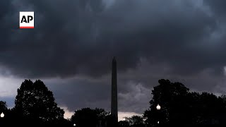 Storms lightning hail cause havoc across eastern US [upl. by Eliathas]