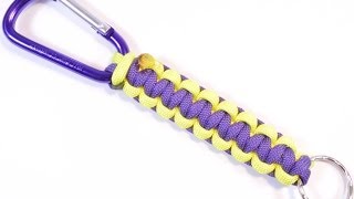 How to Make a Key Chain Lanyard from Paracord  Cobra Weave  BoredParacord [upl. by Htebizile]