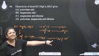 Electrolysis of fused KClMgCl26H2O gives [upl. by Eronaele551]