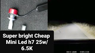 Cheap Super Bright Led h7 3570 CSP Chip25w65k Test [upl. by Signe]