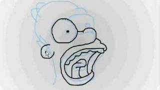 how to draw homer simpson [upl. by Nannek]