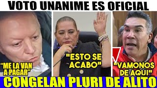 DIPUTADOS MADRUGAN VOTO UNANIME CONGELAN PLURI DE ALITO ¡NO SERÁ SENADOR SE VA A JUICIO CON PIÑA [upl. by Nonnelg980]