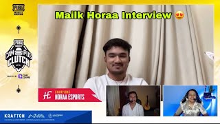 Malik Horaa Interview 😍 Horaa Esports Champion 🔥 anshyt pubgmobile cr7horaaa horaaesports [upl. by Adlin]