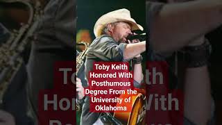 Toby Keith Honored With Posthumous Degree From the University of Oklahoma [upl. by Hurwit147]