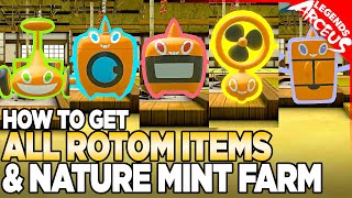 How to Get All Rotom FormsItems amp Nature Mint Farming  Pokemon legends Arceus [upl. by Eireva]