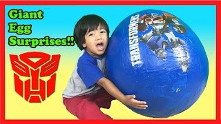 GIANT EGG SURPRISE OPENING TRANSFORMER Toys [upl. by Maddox176]