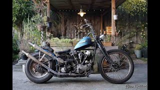 41Knucklehead Chopper quotFlying Bluequot Build by BLUE GROOVE [upl. by Berkshire493]