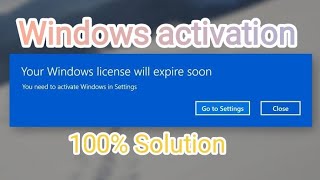 how to fix your windows license will expire soon you need to activate windows in settings [upl. by Lorrayne]