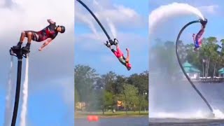 Flyboard montage  water jetpack water world this is to high [upl. by Naffets250]