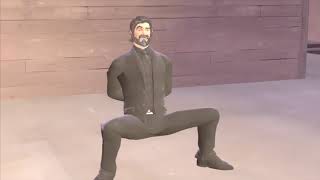 John Wick dances to Russian Hardbass Animation [upl. by Stucker]