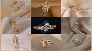 Elegant amp Simple Gold Ring Design Gold Finger Ring Designs Finger Ring Designs for FemaleWomen [upl. by Airun]