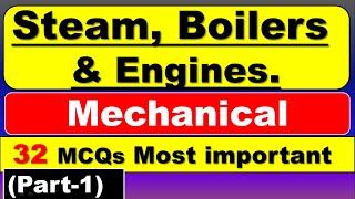 Steam Boilers and Engines MCQ  Steam Boilers Mechanical engineering  Part1 [upl. by Mallis]