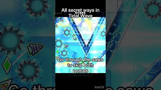 Tidal Wave all secret waysswag routes part 2 geometrydash gd shorts [upl. by Lise959]