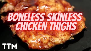 How to cook Boneless Skinless Chicken Thighs in the Air Fryer Oven [upl. by Reginnej]