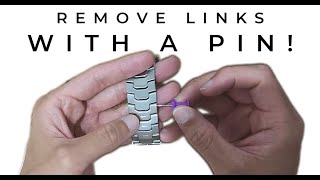 Remove Watch Bracelet Links without tools 2024 Best Method Resize and shorten band and straps [upl. by Suhcnip]