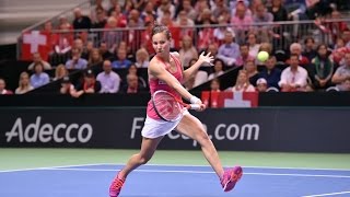 Highlights Viktorija Golubic SUI v Barbora Strycova CZE [upl. by Ydoc980]