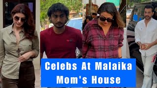 Akshay Kumars wife Twinkle Khanna Arhaan Khan Amrita Arora Sanjay at Malaika Arora Moms House [upl. by Zorah78]