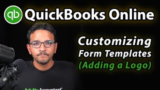 QuickBooks Online Customizing form templates  adding a logo on invoices [upl. by Gnilrac]