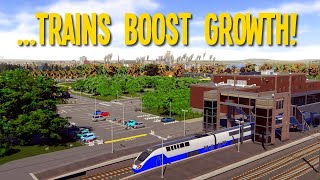 Dont Sleep On Trains for City Growth in Cities Skylines 2 Kettlebridge 8 [upl. by Carbone]