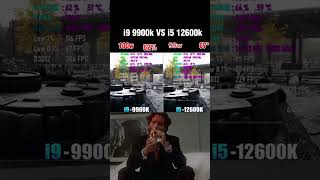 i9 9900k vs i5 12600k pc cpu gamingpc technology fyp [upl. by Davida]