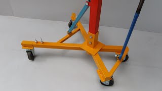 Make A Mini Crane For Workshop  Homemade Mini Crane [upl. by Eislek97]