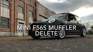 MINI COOPER S F56 Muffler Delete  Revs Drive [upl. by Halyhs626]