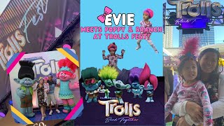 Evie goes to TROLLS FEST   Evie Kids TV [upl. by Bodrogi]